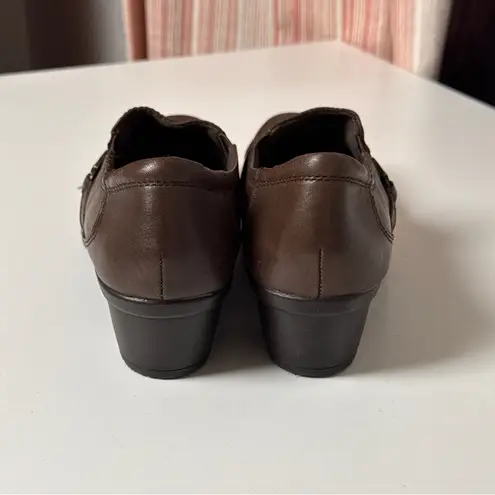 Earth Origins Roxanne Brown Leather Clogs Size 8.5M