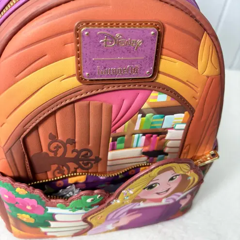 Lounge Fly Disney Rapunzel Storybook Backpack - Brown and Purple