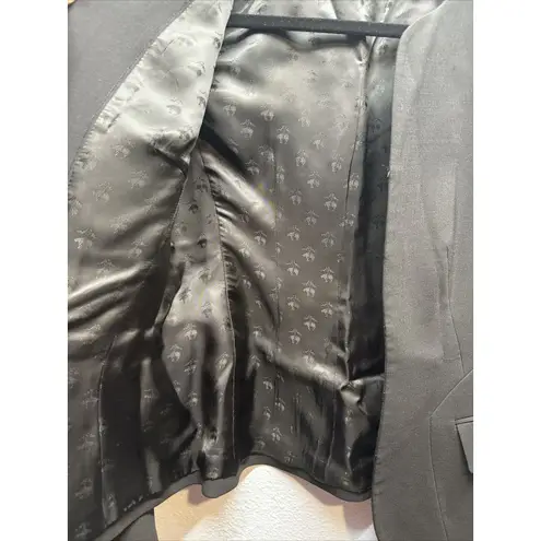 Brooks Brothers Women Elegant Black Wool Blend Collarless Blazer Jacket Size 6