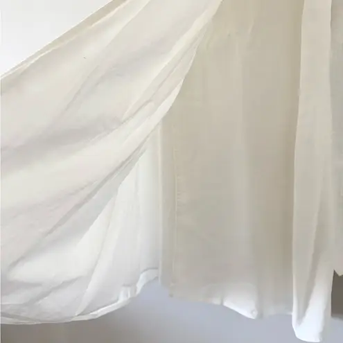 Wilfred Aritzia Silana Linen Cotton Blend Midi Wrap Skirt in White Size XS