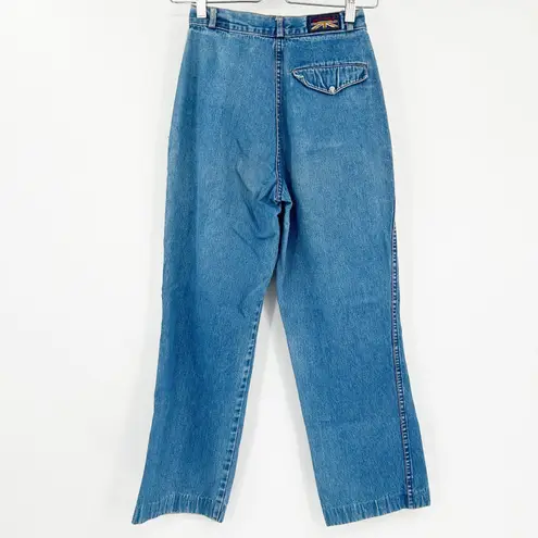 Britannia Vintage Y2K High Waist Pleated Jeans Size 5 Light Wash Denim Mom Jeans Blue