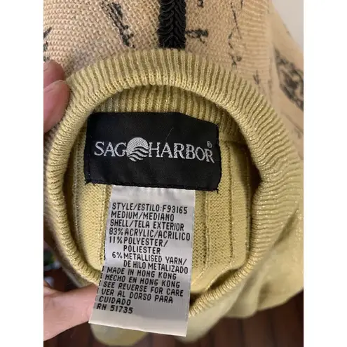 Sag Harbor (C-88) San harbor short sleeves womens top size M gold color