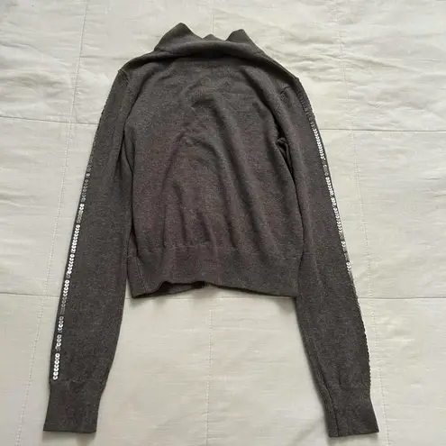 Y2K Takeout Grey and silver sequin zip