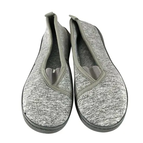 Power Rich Womens Slippers Fabric Soft House Shoes Heathered Gray 9