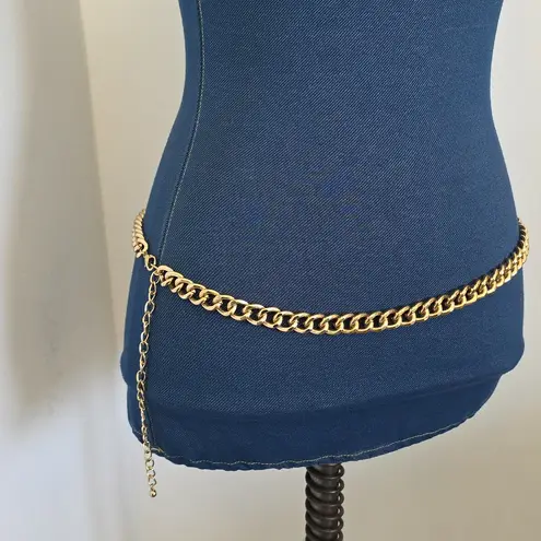 Boutique Gold Statement Chunky Cuban Link Chain Belt