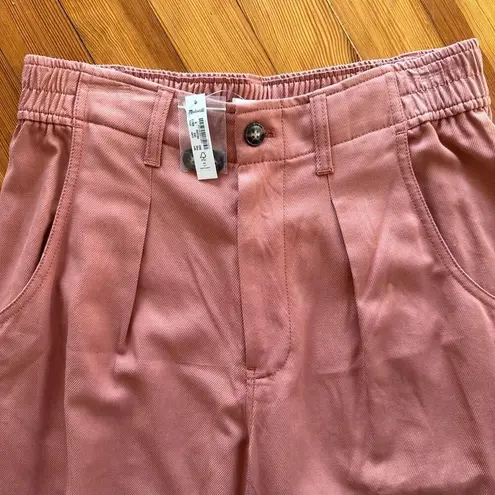 Madewell  NWT Neale Straight-Leg Drapeweave Pant in Dried Rose Size 8