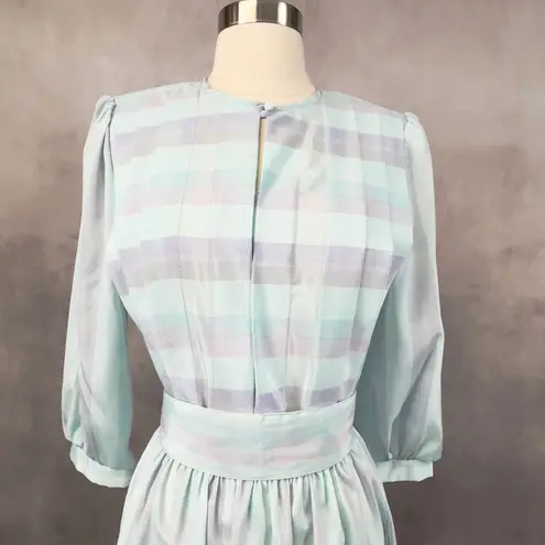 Jonathan Martin Vintage Womens Dress Size 7/8 Pastel Plaid Secretary Modest - Image 2