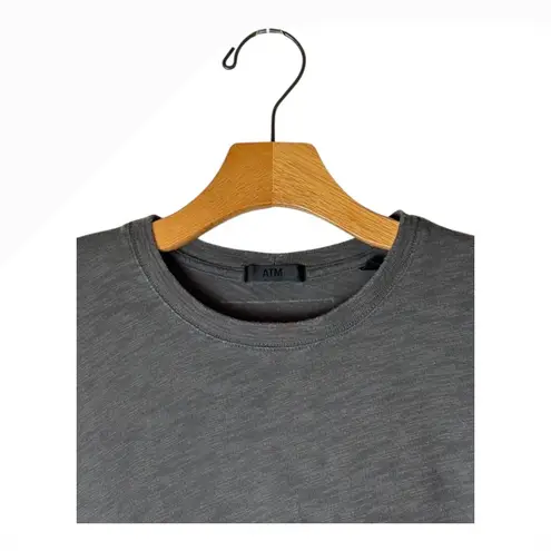 ATM Anthony Thomas Melillo Shirt Women Large Gray Cotton Short Sleeve Tee Preppy