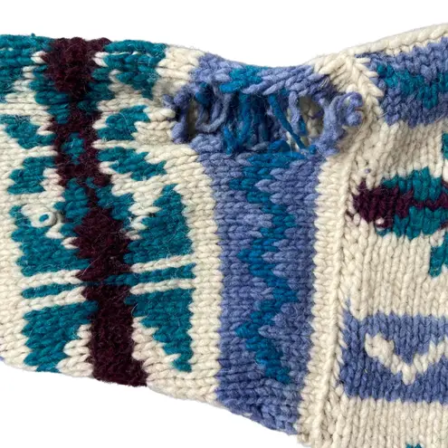 Vintage 90s Distressed Chunky Knit Sweater š„ Blue