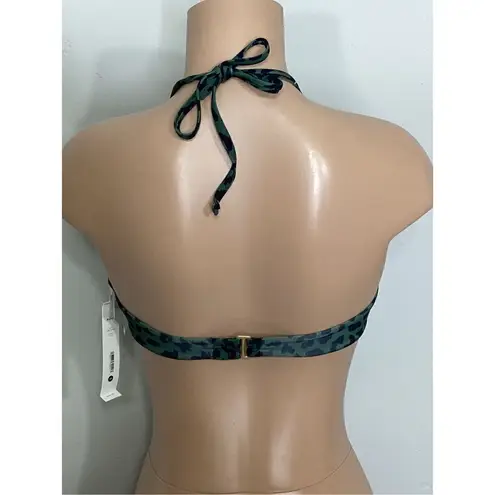 AQUA New.  green leopard print bikini top. - Image 4
