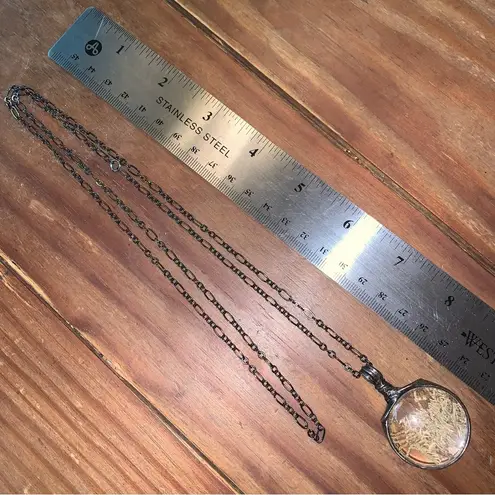 Green Moss Pendant Long Necklace