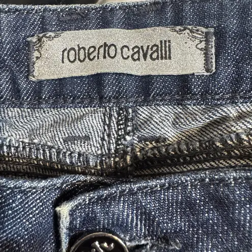 Roberto Cavalli Jeans ladies 30 Blue Denim Made In Italy Low Rise Slim Fit y2k