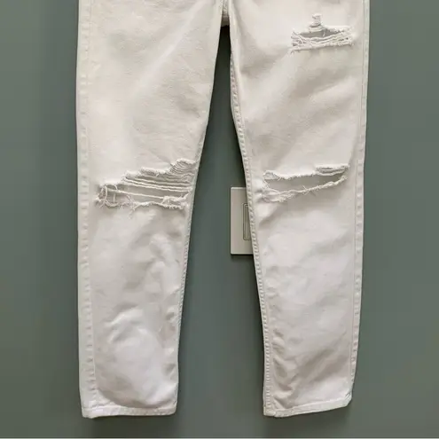 Reformation  Cynthia High Relaxed Jean White Destroyed 24