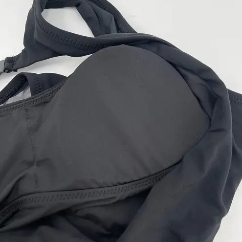 Robin Piccone Ava Open Back Swimsuit Size 6 Black NWOT Racer One Piece Swim NEW