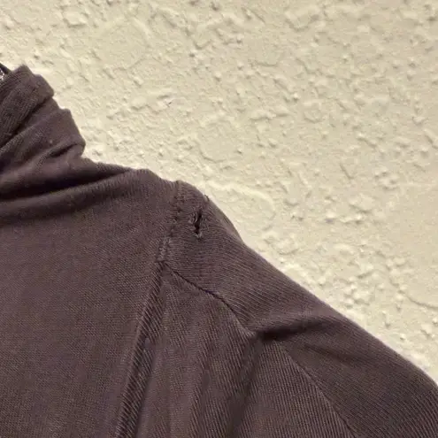 Elle Purple Gray Lace Back Open Front Cardigan Size XL Lightweight Long Sleeve