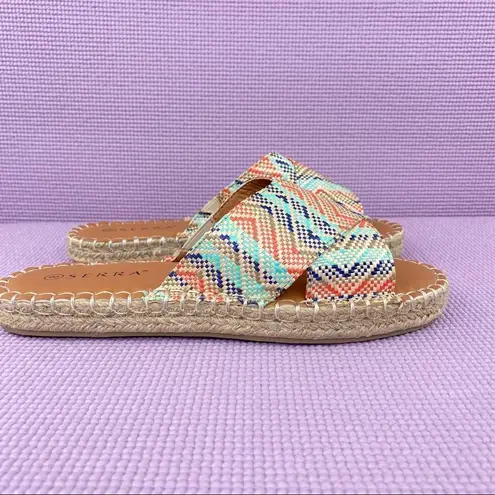 Serra Woven Cross Strap Espadrille Slide Sandals Size 8 NWOT