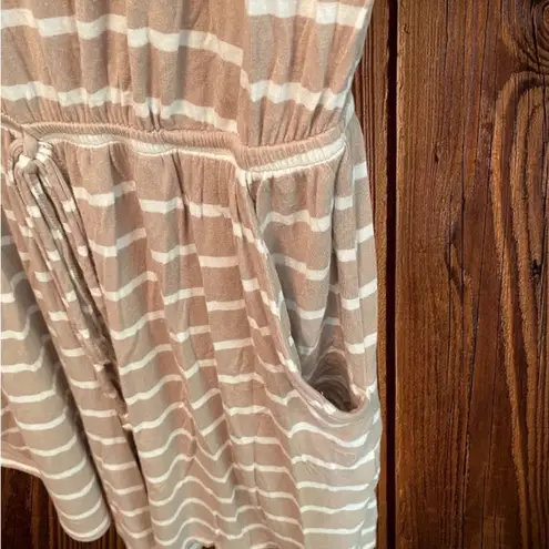 Zenana Outfitters Stripe Romper with Elastic Waist