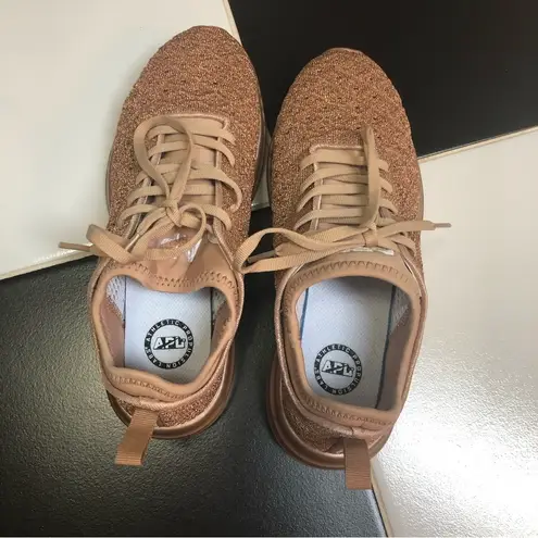 APL NWOB Techloom Phantom Sneakers Rose Gold Glitter Sparkle 7.5 New Without Box