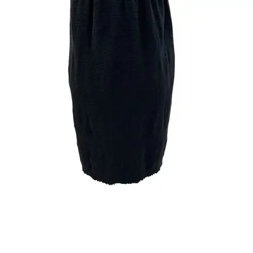 Nation Ltd Harmony Dress Smocked Mini Sleeveless Pima Cotton Black Size Medium