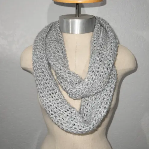 infinity New Handmade Gray Knit Scarf
