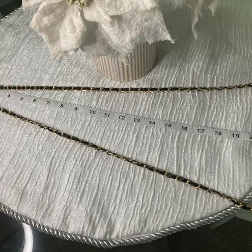 Bebe  Black Woven Mini Shoulder Bag Clutch with Gold Chain NWT