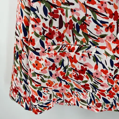 Molly Bracken Jacket Size Large NWT Lightweight Woven Floral Offwhite Field