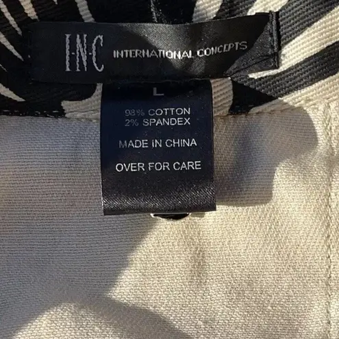 Inc international Concepts Flower Print Trench Coat Womens Sz Large Blend