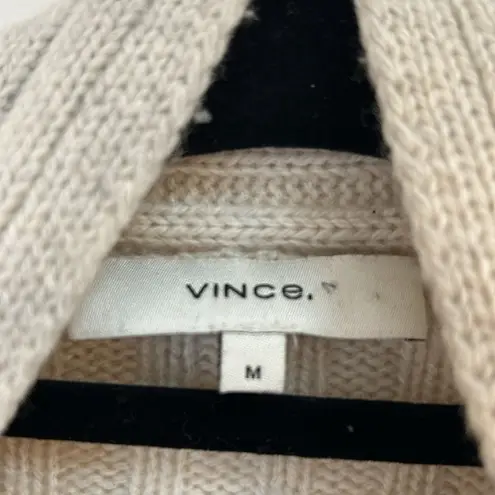 Vince  Twist Neck Wool & Cashmere Turtleneck Sweater