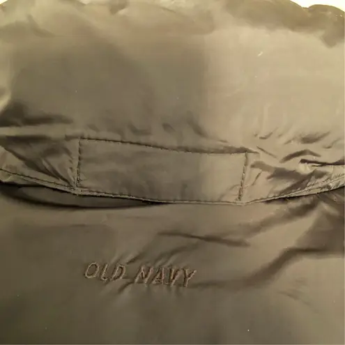 Old Navy Women’s Puffer Coat Zip Up with Hidden Hood Brown •Size Large - Image 9