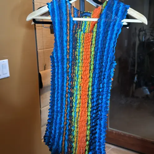 NWOT Vintage Younique Popcorn Bubble Top Y2k 90s 80s Top OSFM Blue Size undefined