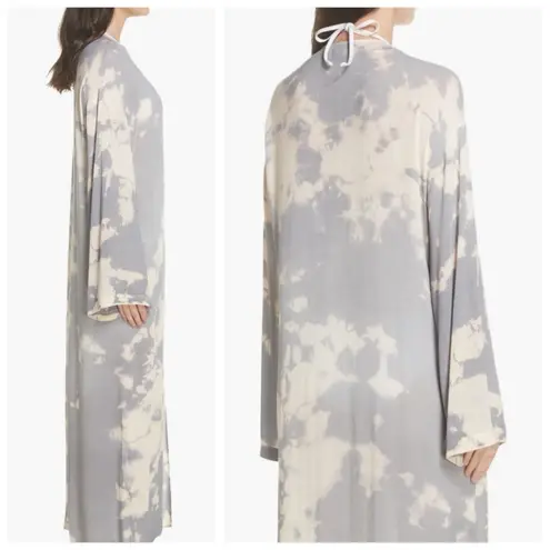 Surf Gypsy Cloudy Tie-Dye (Bleach Dyed) Open Front Resort Cover-Up Duster, sz. S