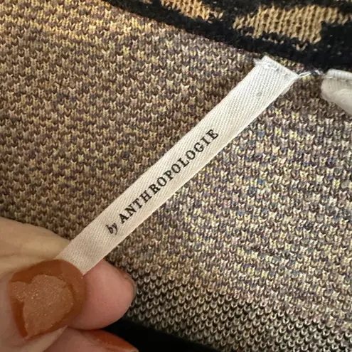 Anthropologie  S Bicolage Mixed Print Cardigan Patchwork Multi Paisley Zebra - Image 14