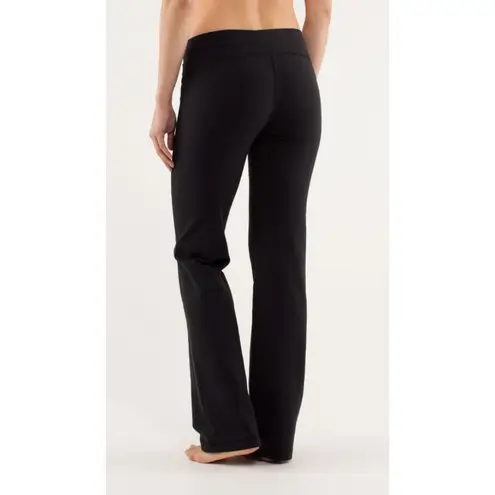 Lululemon  Astro Black Criss Cross Waistband Flared Leg Yoga Pant 6