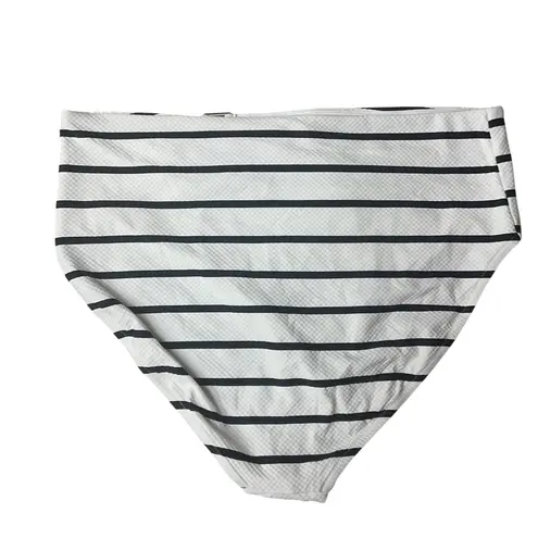 CALIA Women's Asymmetrical Rectangle Trim Swim High Rise Bottoms Size 2XL NWT White