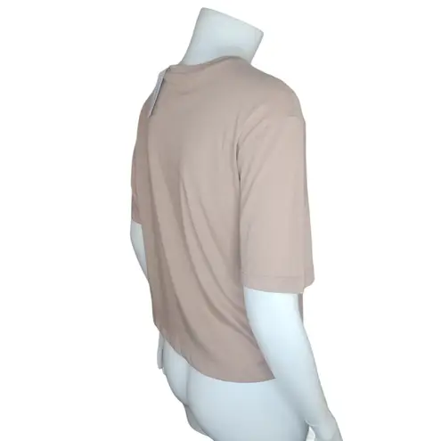 Oak + Fort Womens XS Cropped Short Sleeve Tee Chantrelle Peace Hands Graphic NWT