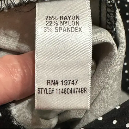 Counterparts Black and White Polka Dot Pull On Cropped Pants 16P