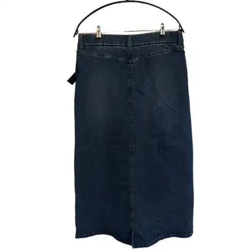 Denim & Co . 96% cotton stretch mid-length pencil skirt