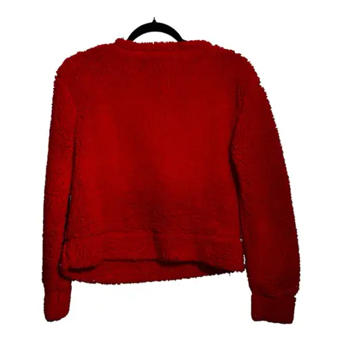 EUC WALLFLOWER Red Fleece Naughty/Nice Sequined Sweatshirt