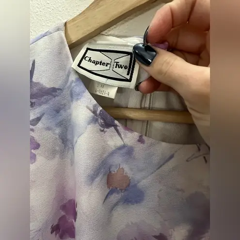 Vintage 90s Lavender Lilac Tiered Ruffle Midi Dress Size XL Purple