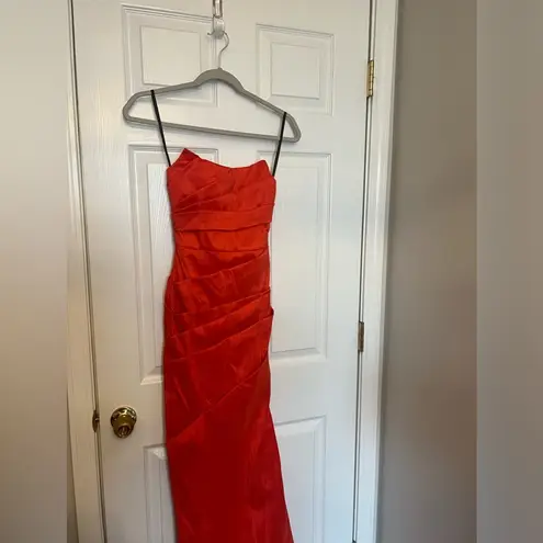 Michael Costello x REVOLVE Bette Gown in Red Orange