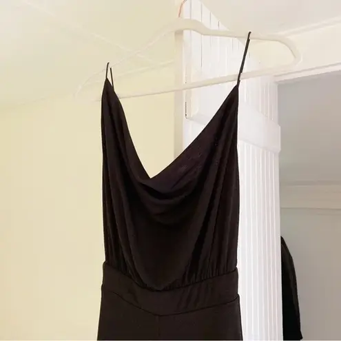 Misha Collection Moira Cowl Neck Pantsuit in Black Size 0 Retail $253