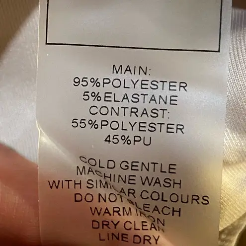 Maniere De Voir bodysuit faux leather long sleeves Medium