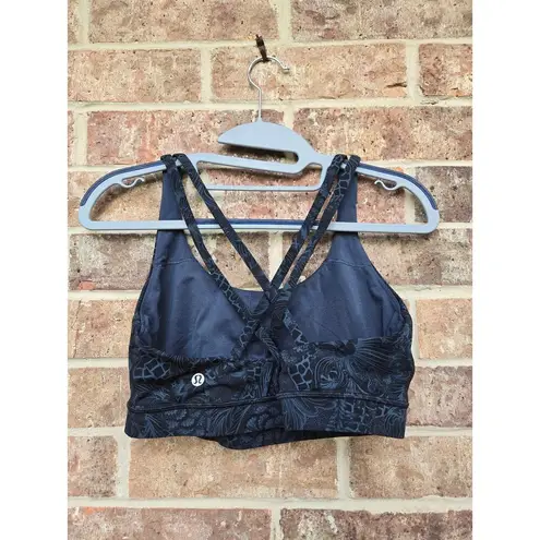 Lululemon  Energy Bra Nouveau Mach Blue Black Size 4