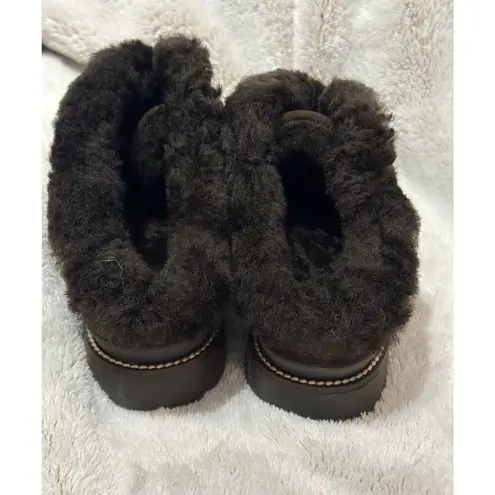 L.L.Bean  Clogs Dark Brown Suede Women’s Size 10M - Style OBNU9 Faux Fur Lined