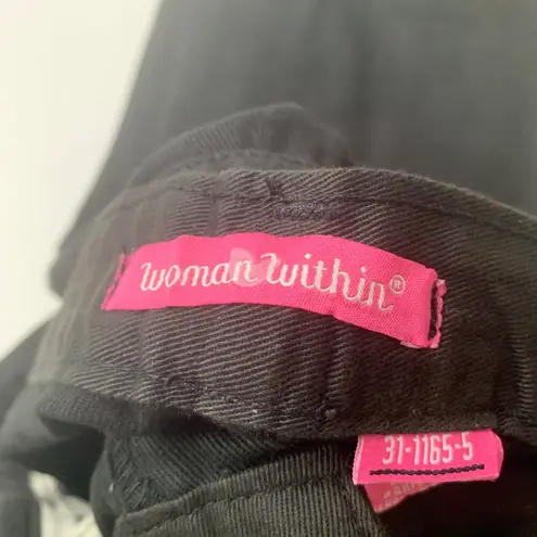 Woman Within Black Denim Jeans Size 24WP Natural Fit - Plus Size Short Petite