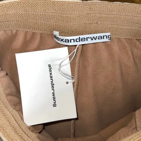 Alexander Wang  Relaxed Velour Sweatpants In Teddy Brown