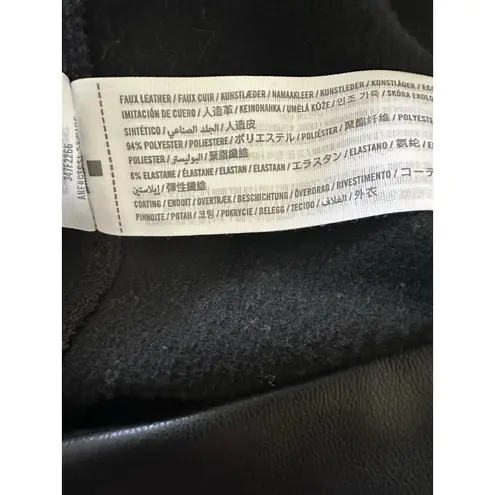 HOLLISTER faux leather fleece lined Pant leggings black Small