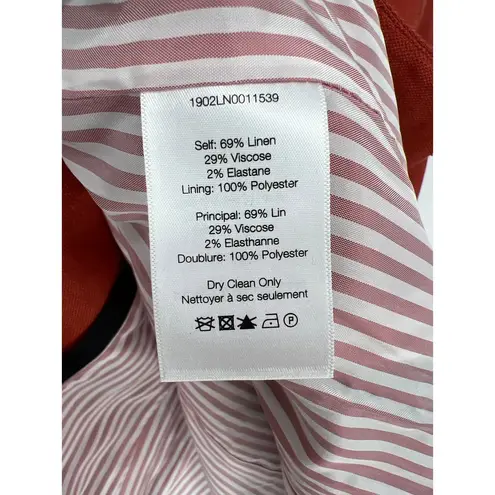 Veronica Beard Baltazar Linen Peplum Dickey Jacket In Clay