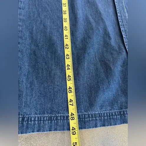 Karen Scott Sleeveless Button-Front Midi Classic Jean Shirt Dress (1087)