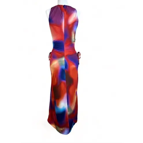 Rebecca Vallance Del Prado Midi Dress in Multicolor 4 Womens Cut out Cocktail Red